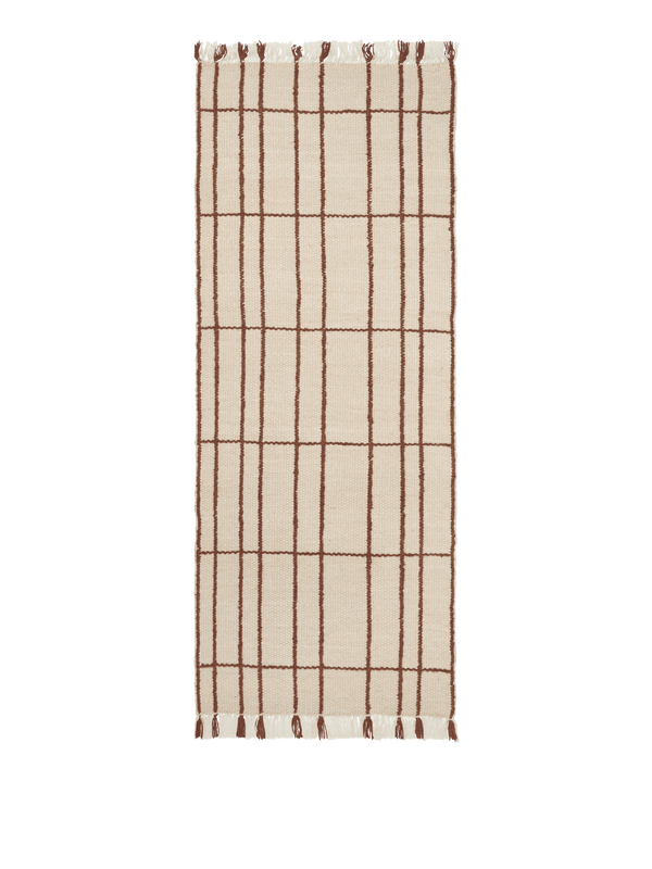 Sen Runner - 80 x 200 - Ferm Living Rugs - Parchment/Chestnut - HORNE