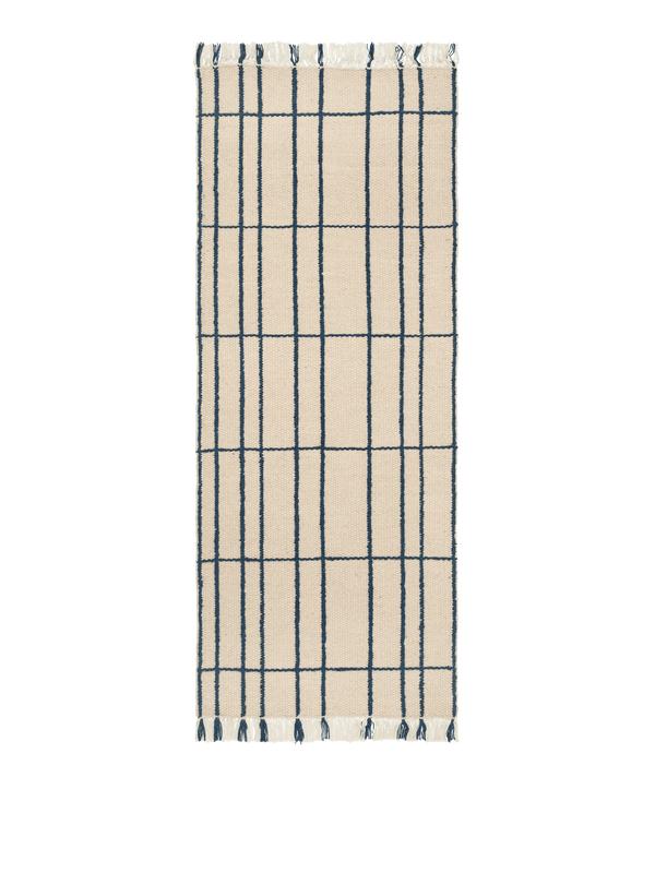 Sen Runner - 80 x 200 - Ferm Living Rugs - Parchment/Indigo - HORNE