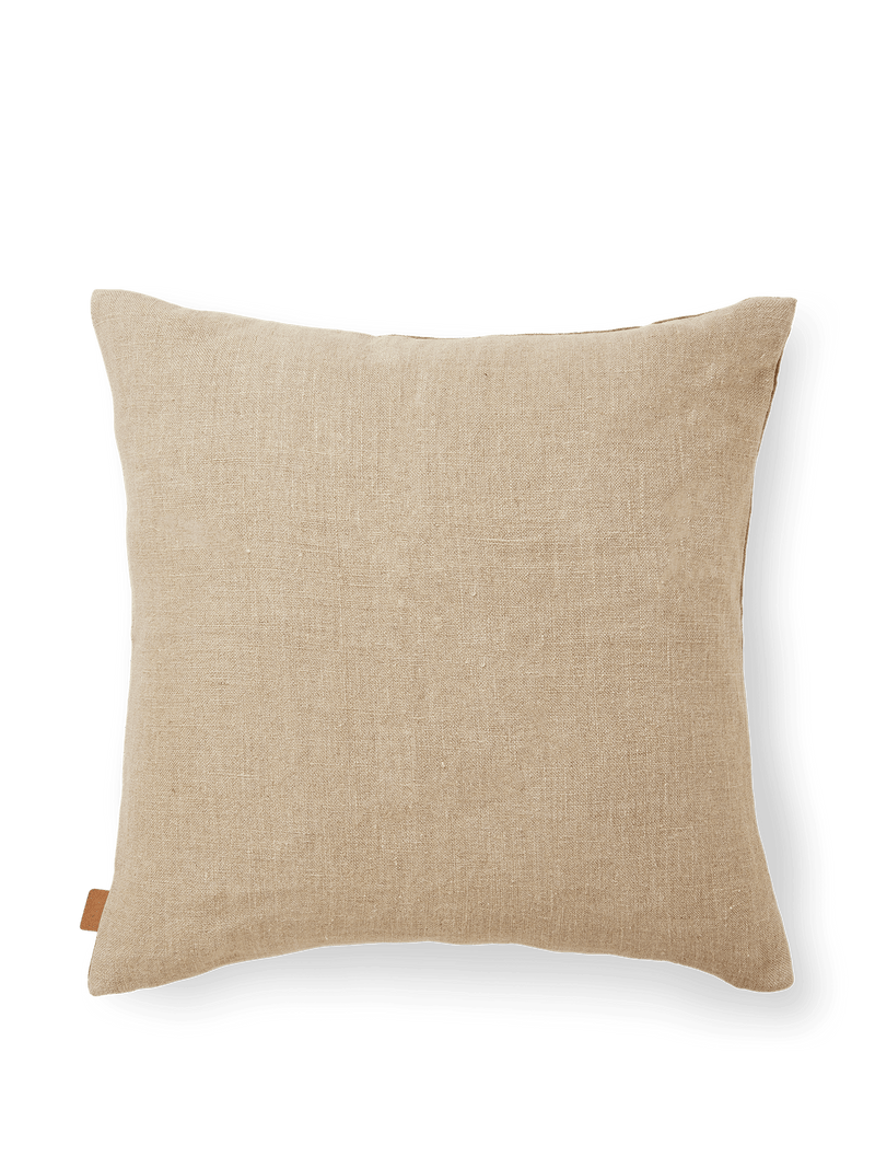 Senti Stripe Cushion - Ferm Living - Bedding + Pillows - Dark Sand/ Linen - HORNE