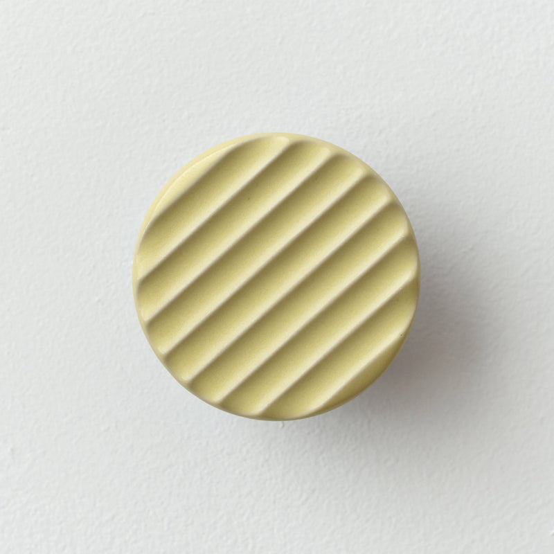 Sequence coat hook - Fluted - Misewell modern furniture - Lemon Fog - HORNE