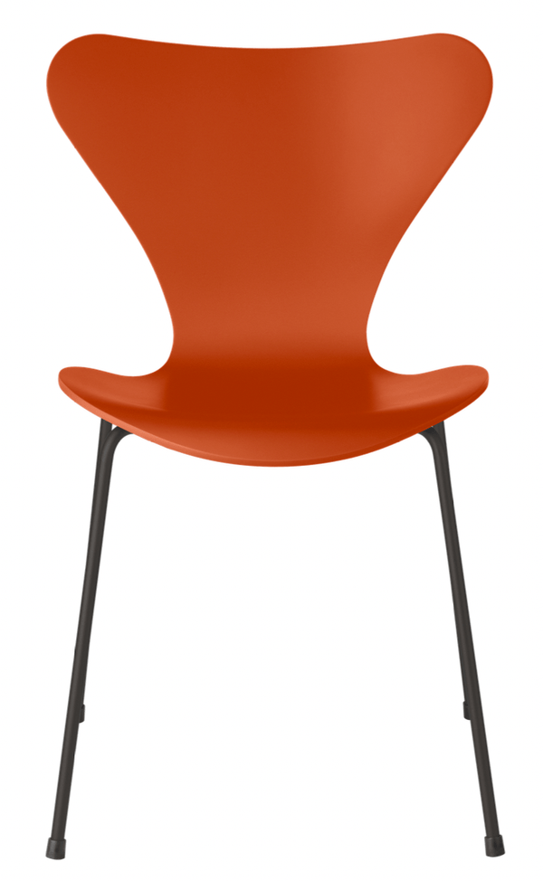 Series 7 Chair - Lacquered - Fritz Hansen - Chairs - Paradise Orange - Warm Graphite - HORNE