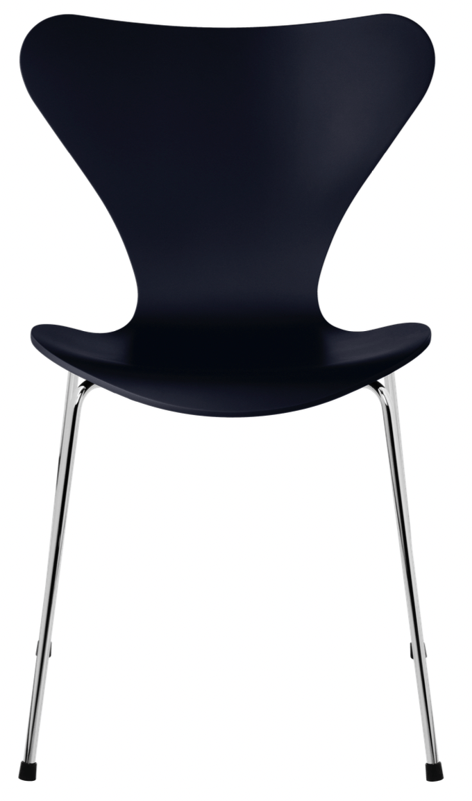 Series 7 Chair - Lacquered - Fritz Hansen - Chairs - Black - Chromed Steel - HORNE