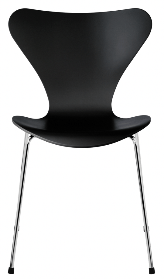 Series 7 Chair  - Lacquered - Fritz Hansen - Chairs - Black - Chromed Steel - HORNE