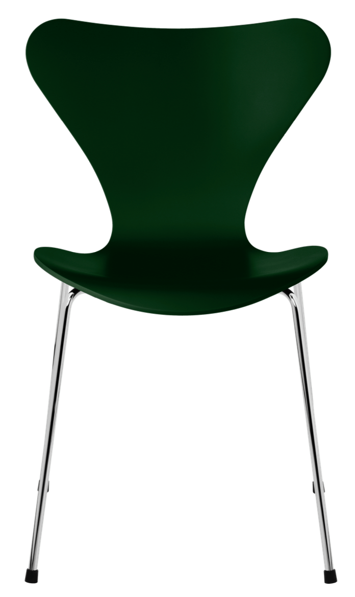 Series 7 Chair - Lacquered - Fritz Hansen - Chairs - Black - Chromed Steel - HORNE