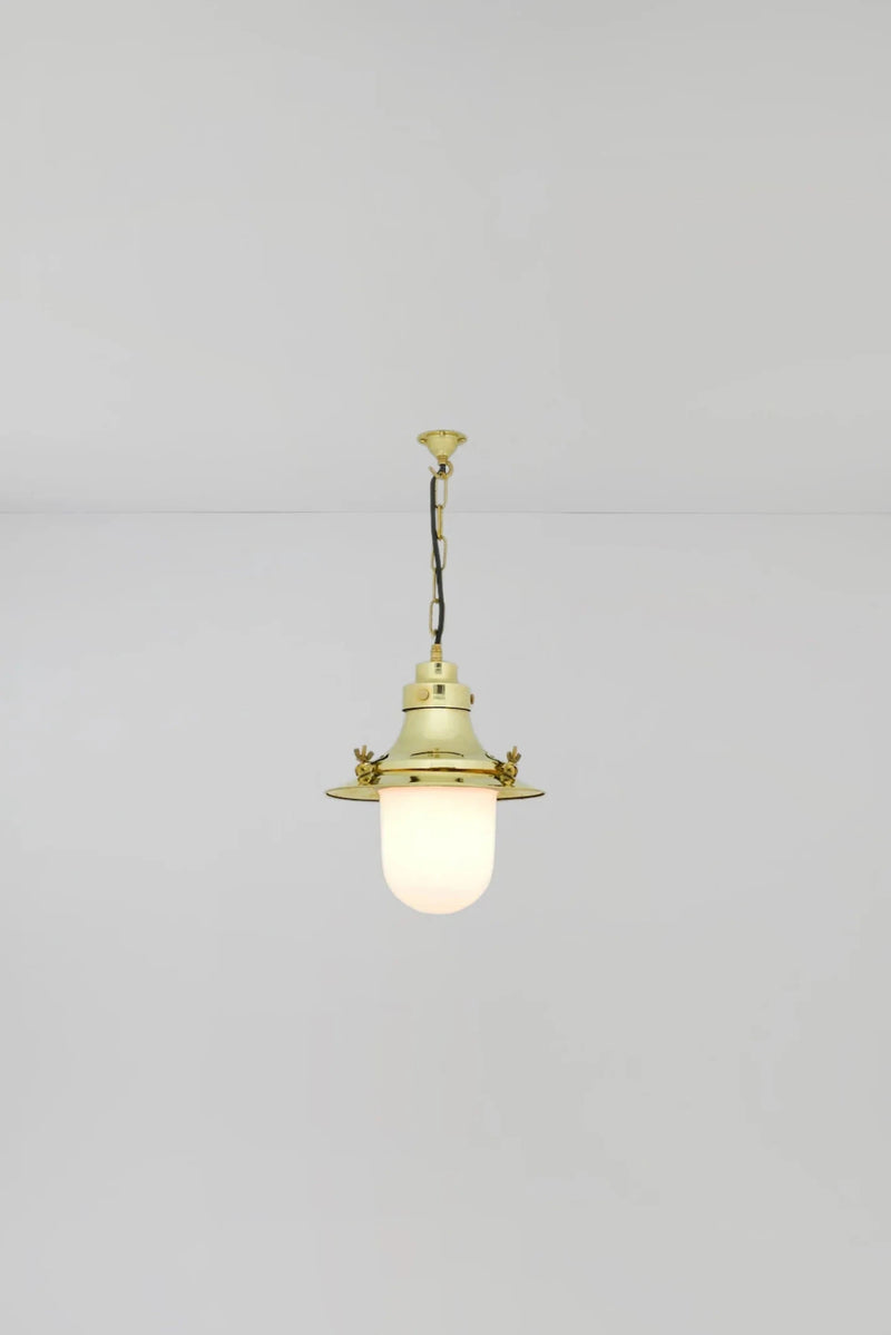 Ship's Small Deck Light Pendant - Davey Lighting - Pendants - Polished Copper, Clear Glass - HORNE