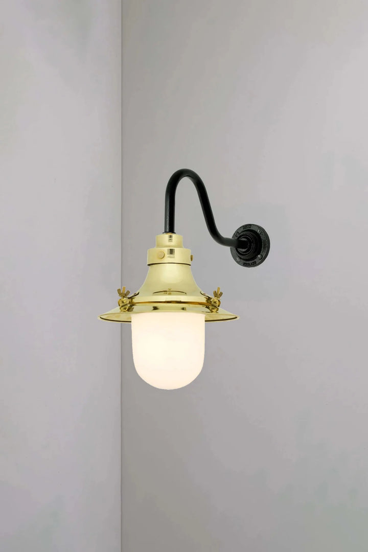 Ship's Small Decklight Wall Light - Davey Lighting Outdoor Lights - Polished Brass - HORNE