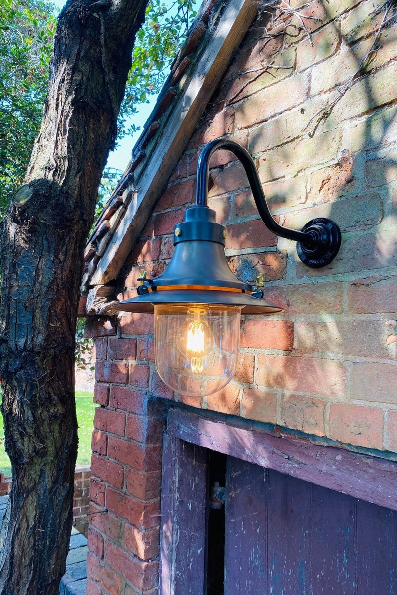 Ship's Small Decklight Wall Light - Davey Lighting Outdoor Lights - Polished Brass - HORNE