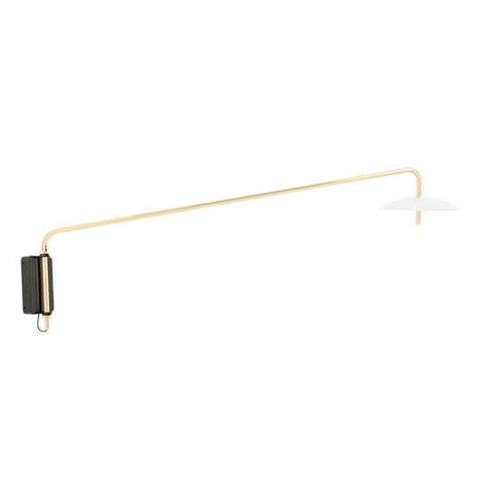 Signal Arm Sconce Long - Hardware - Souda Wall Sconces - White x Brass - HORNE
