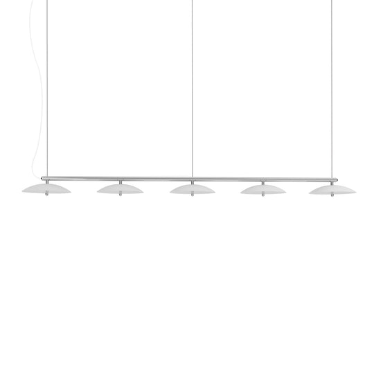 Signal Linear Pendant - 93in - Souda Pendants - White & Nickel - HORNE