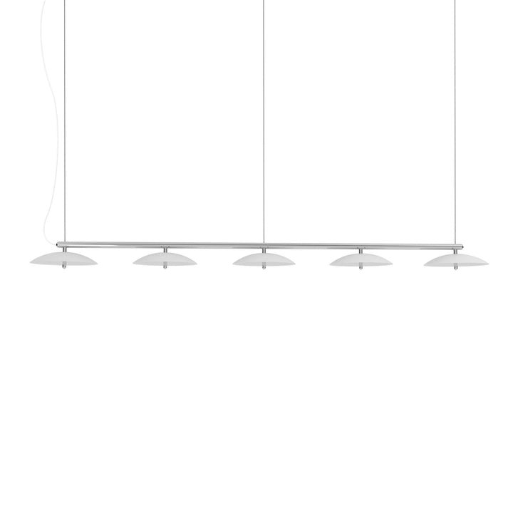 Signal Linear Pendant - 93in - Souda Pendants - White & Nickel - HORNE