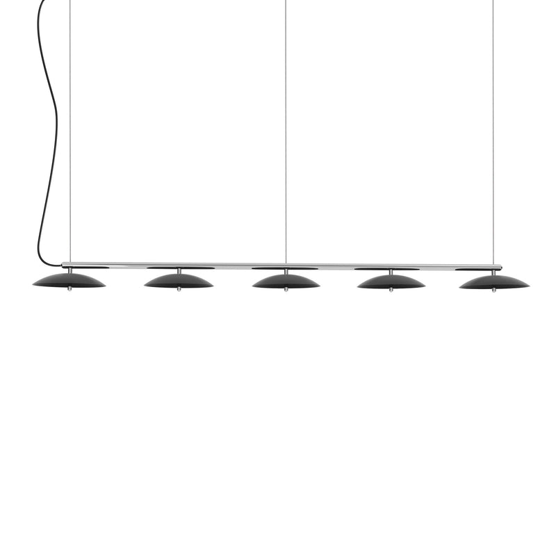 Signal Linear Pendant - 93in - Souda Pendants - White & Brass - HORNE
