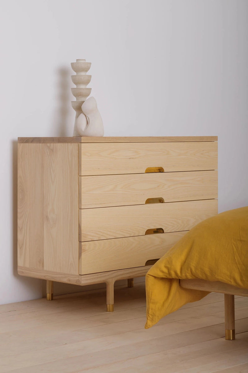 Simple 4 - Drawer Dresser - Kalon Studios Dressers - Ash - HORNE