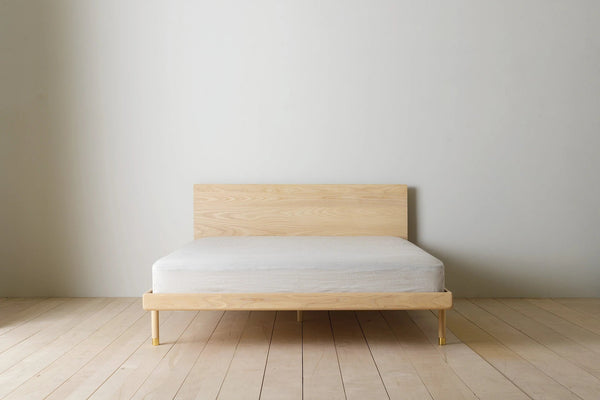 Simple Bed - Ash - Kalon Studios Beds - Twin - Without Headboard - Brass - HORNE