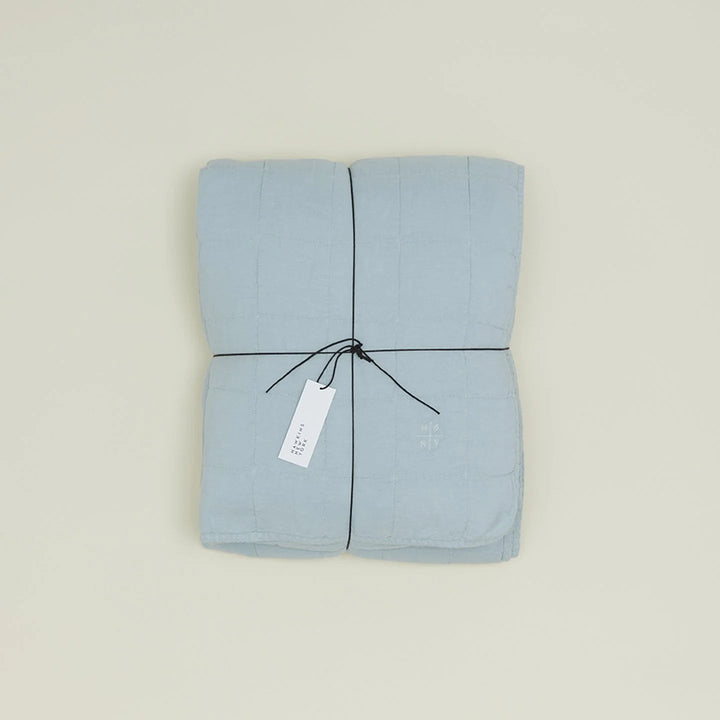 Simple Linen Quilt - Hawkins New York Bedding + Pillows - Sky - Queen - HORNE