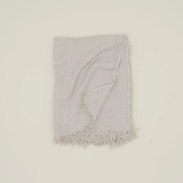 Simple Linen Throws - Hawkins New York Blankets + Throws + Pillows - Light Grey - HORNE