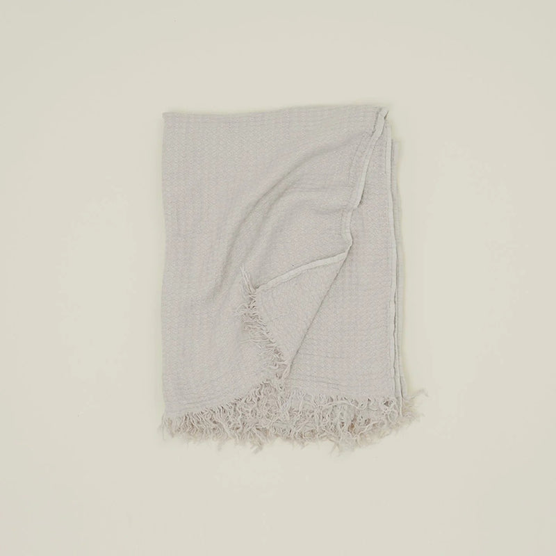 Simple Linen Throws - Hawkins New York Blankets + Throws + Pillows - Light Grey - HORNE