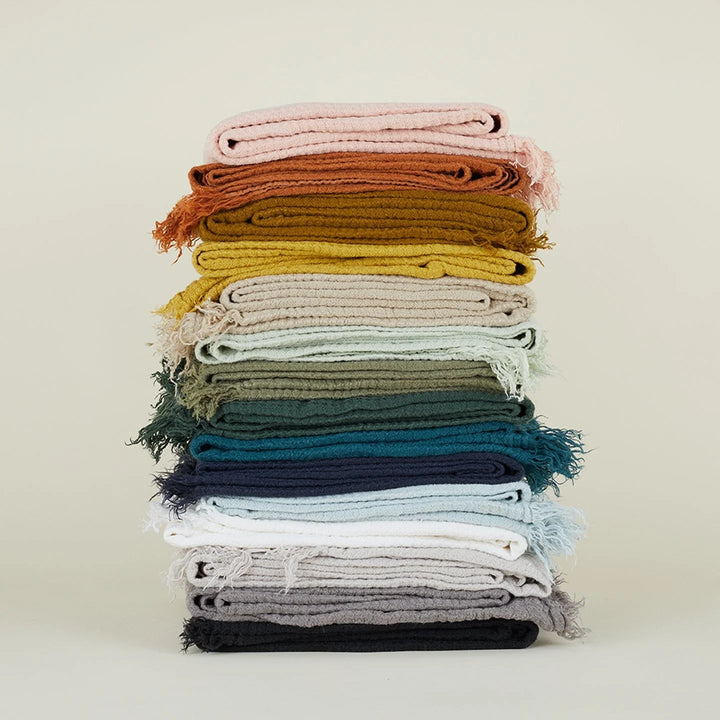 Simple Linen Throws - Hawkins New York Blankets + Throws + Pillows - Flax - HORNE