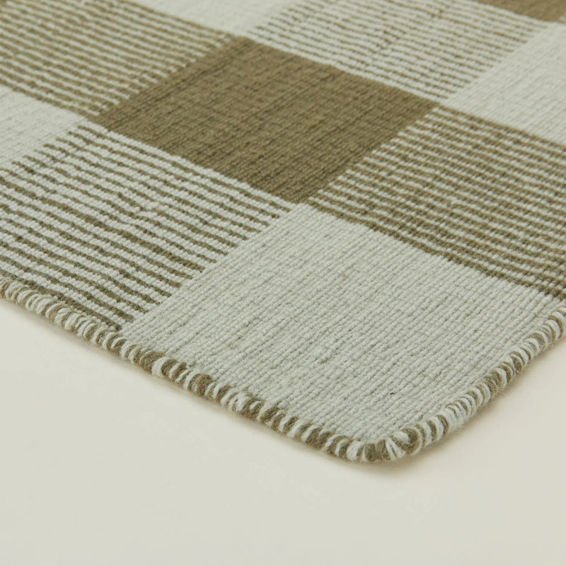Simple Plaid Rug - Hawkins New York Rugs - Ivory/Flax - 2'W x 3'L - HORNE