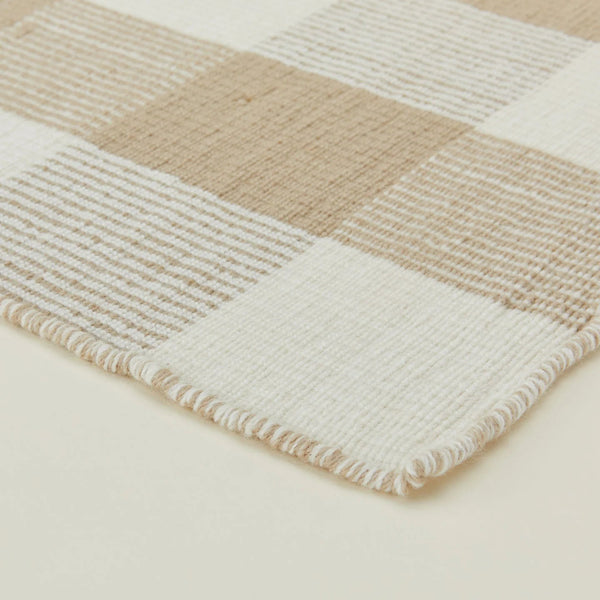 Simple Plaid Rug - Hawkins New York Rugs - Ivory/Flax - 2'W x 3'L - HORNE
