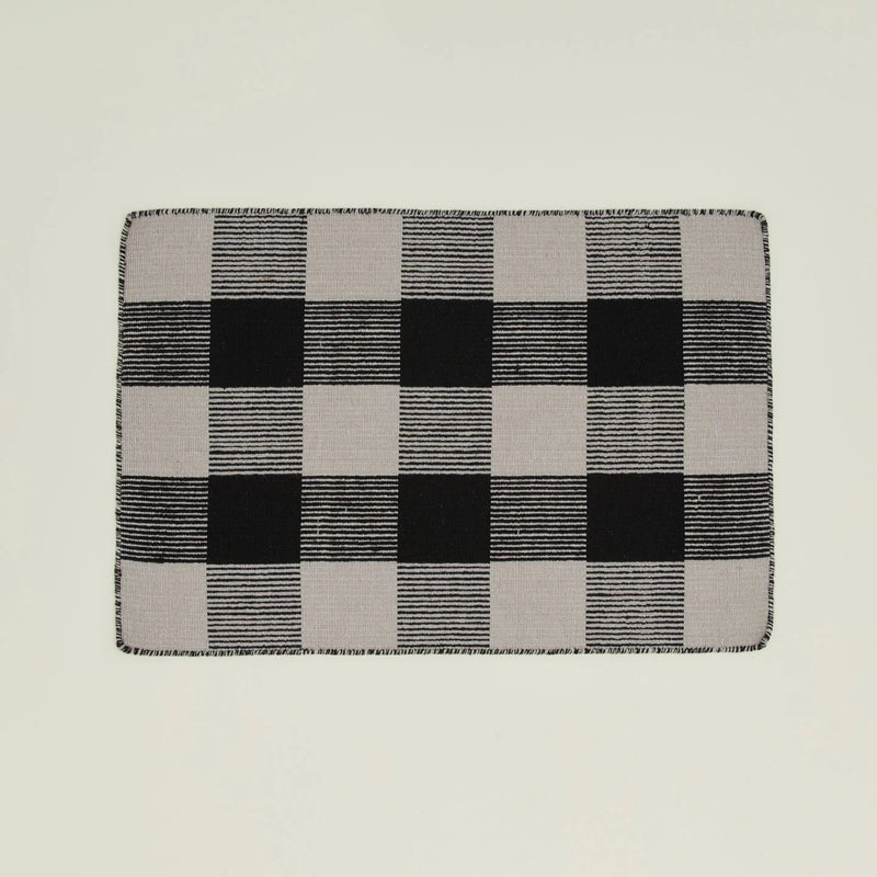 Simple Plaid Rug - Hawkins New York Rugs - Ivory/Flax - 2'W x 3'L - HORNE