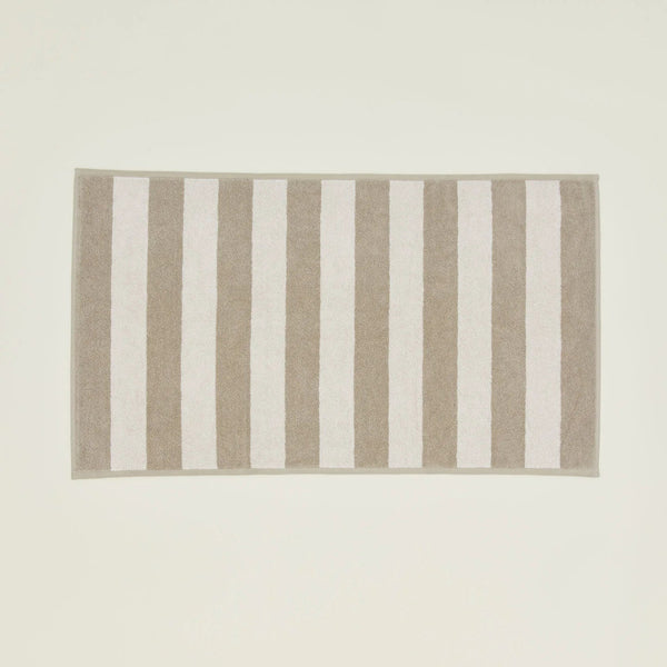 Simple Striped Terry Bath Mat - Hawkins New York Bath - Ivory/Flax - HORNE