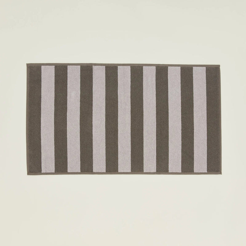 Simple Striped Terry Bath Mat - Hawkins New York Bath - Ivory/Flax - HORNE
