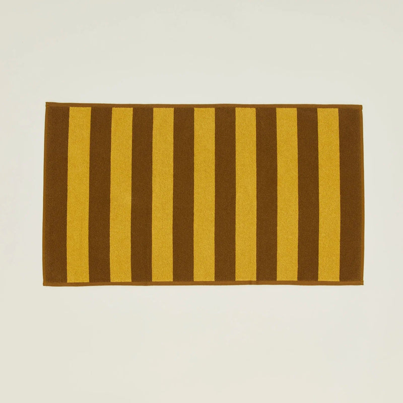 Simple Striped Terry Bath Mat - Hawkins New York Bath - Ivory/Flax - HORNE