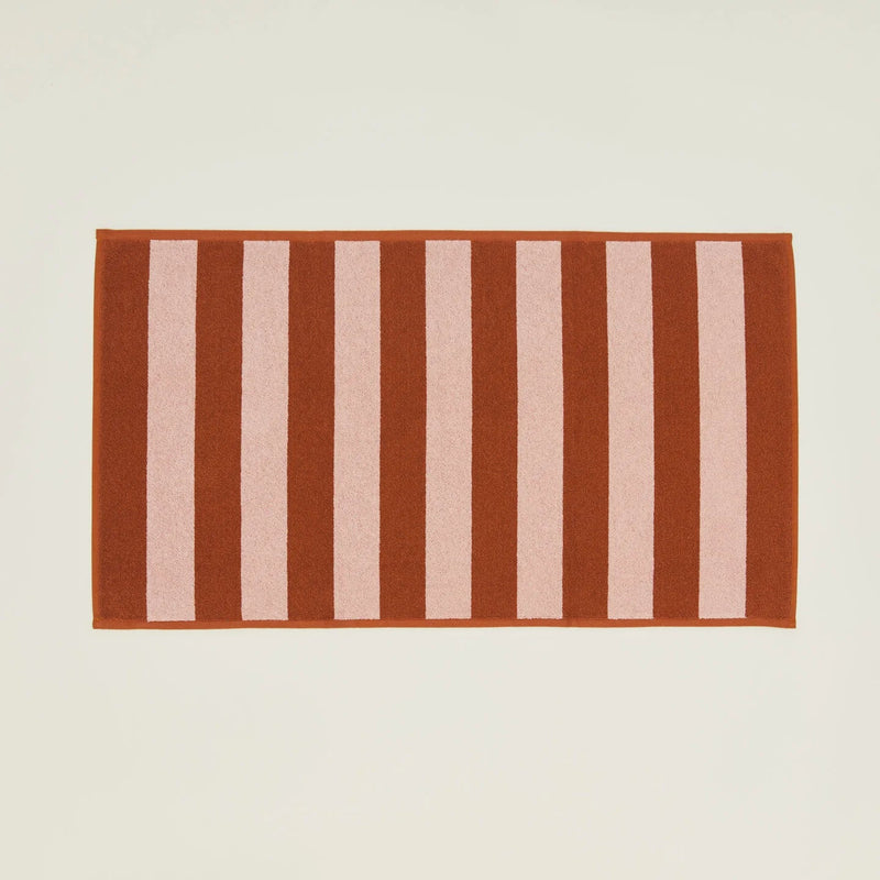 Simple Striped Terry Bath Mat - Hawkins New York Bath - Ivory/Flax - HORNE