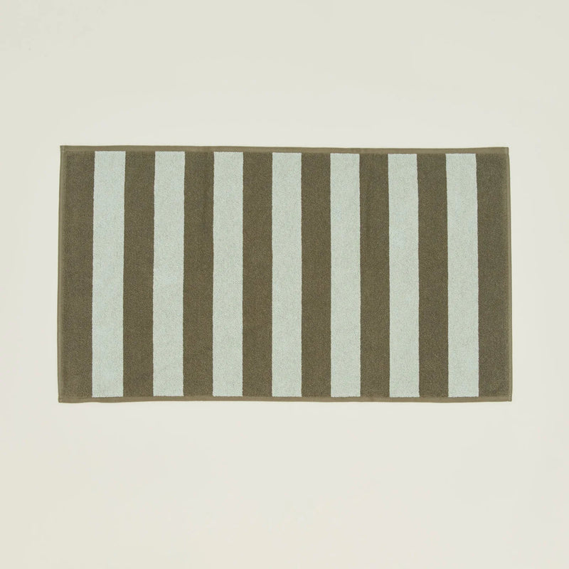 Simple Striped Terry Bath Mat - Hawkins New York Bath - Ivory/Flax - HORNE