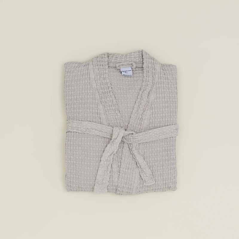 Simple Waffle Bathrobe - Hawkins New York Bath - White - Small - HORNE
