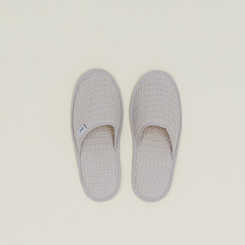 Simple Waffle Slippers - Small - White by Hawkins New York