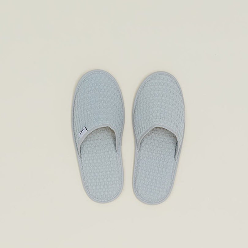 Simple Waffle Slippers - Small - White by Hawkins New York