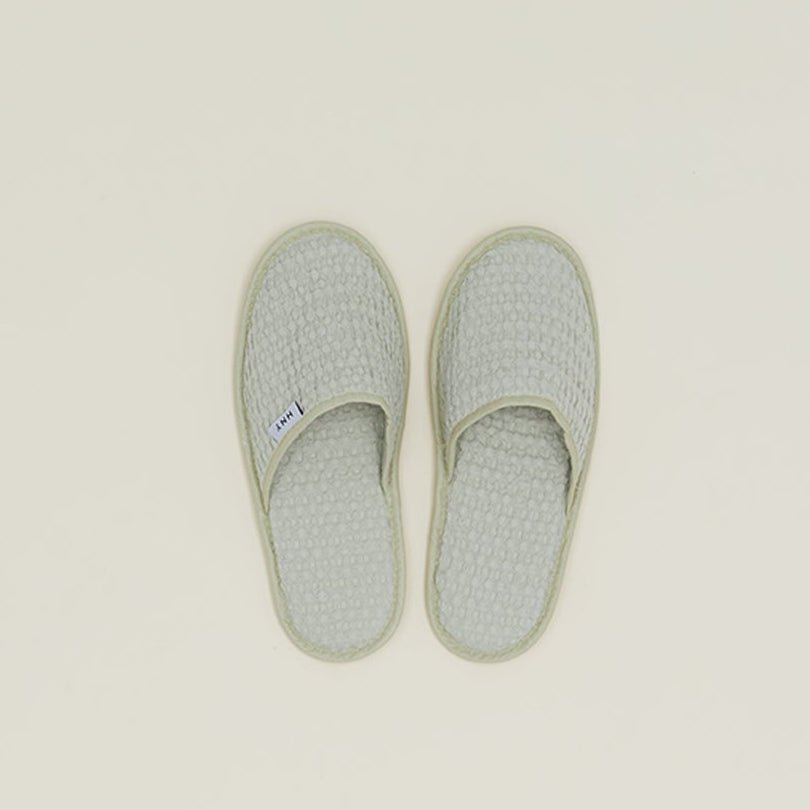 Simple Waffle Slippers - Small - White by Hawkins New York