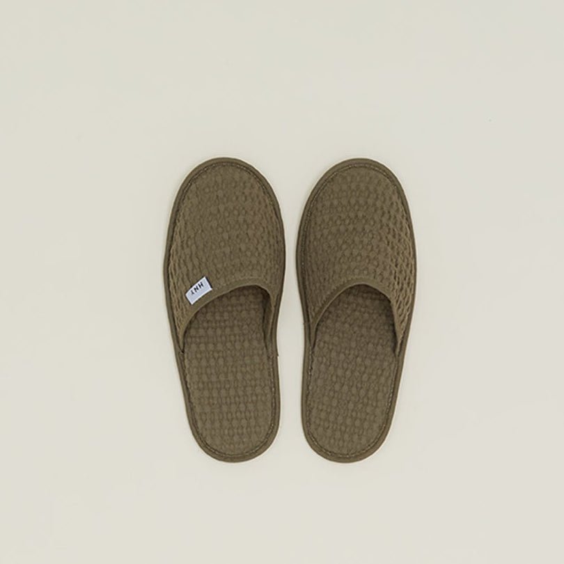 Simple Waffle Slippers - Small - White by Hawkins New York