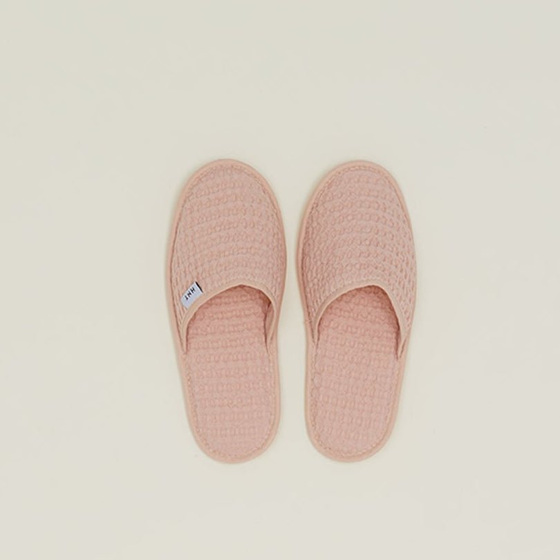 Simple Waffle Slippers - Small - White by Hawkins New York