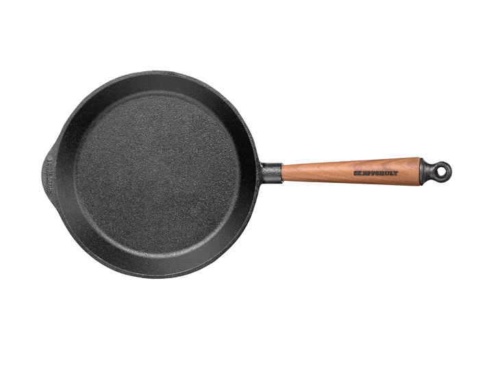 Skillet with Walnut Handle - 9.5" - SKEPPSHULT - Cookware - HORNE