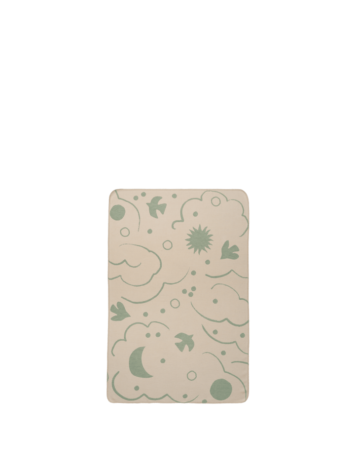 Skye Blanket - Tea Green/Parchment alternate view - Ferm Living