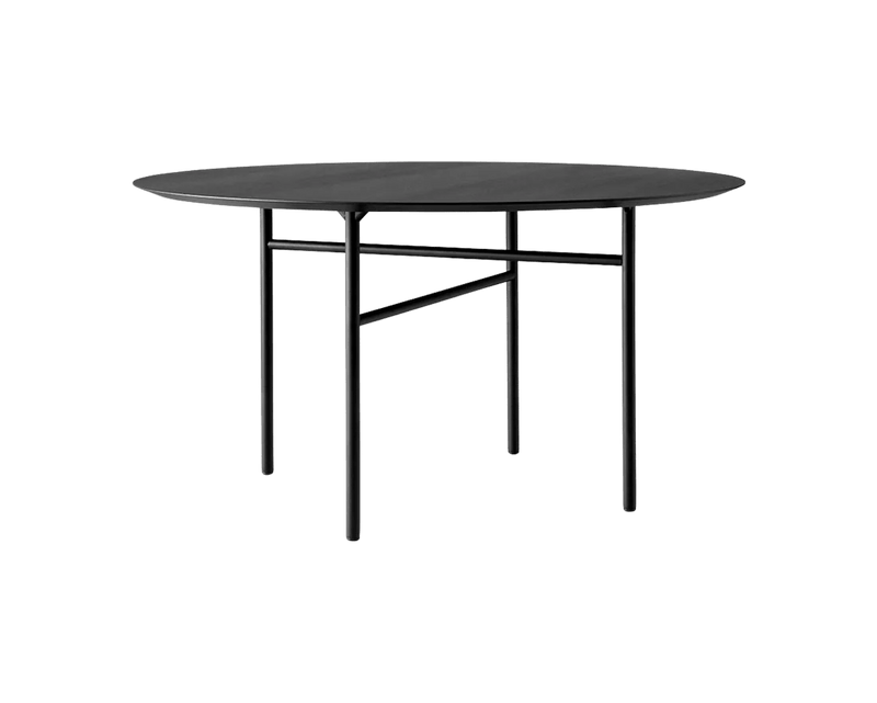 Snaregade Dining Table - Round - Audo Copenhagen Tables - Black | Dark Stained Oak - 138 - HORNE