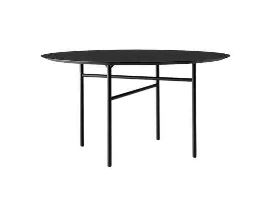 Snaregade Dining Table - Round - Audo Copenhagen Tables - Black | Black Oak - 138 - HORNE