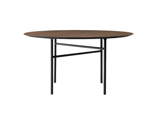 Snaregade Dining Table - Round - Audo Copenhagen Tables - Black | Dark Stained Oak - 138 - HORNE