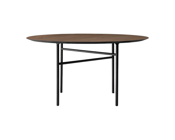Snaregade Dining Table - Round - Audo Copenhagen Tables - Black | Dark Stained Oak - 138 - HORNE