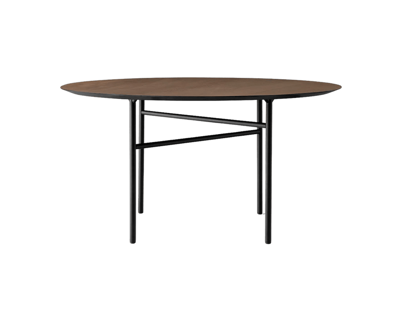 Snaregade Dining Table - Round - Audo Copenhagen Tables - Black | Dark Stained Oak - 138 - HORNE