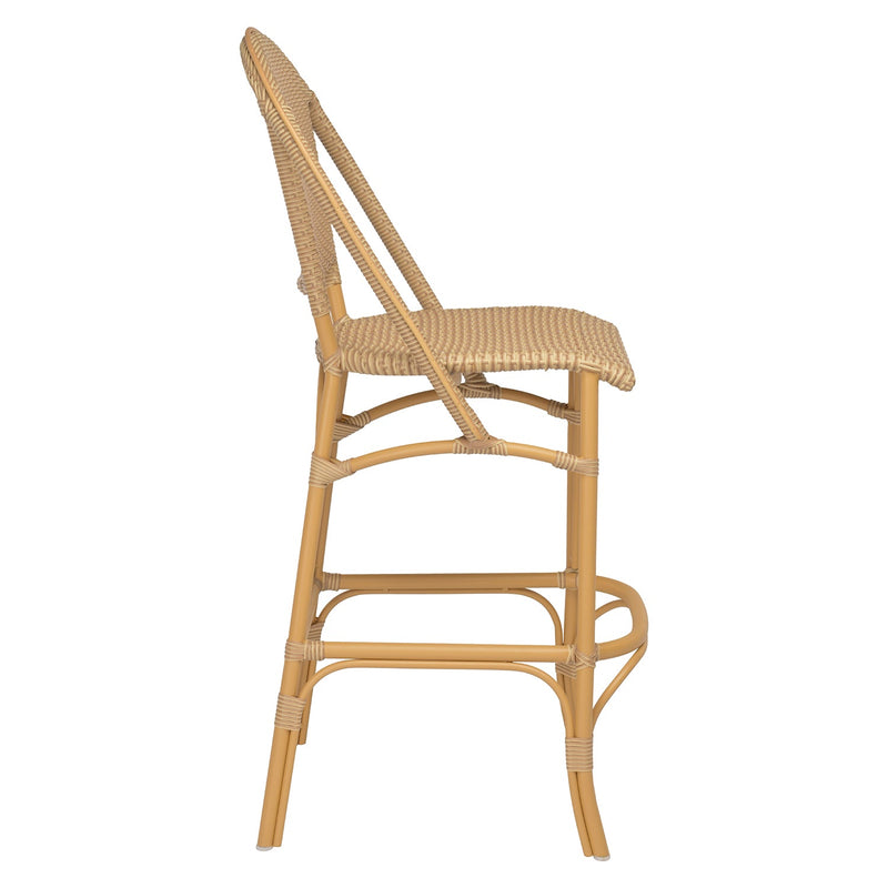 Sofie Outdoor Bar Stool - Sika Design - Stools + Benches + Ottomans - Natural Rattan Frame - HORNE