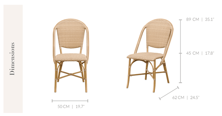 Sofie Outdoor Dining Side Chair - Sika Design - Outdoor Furniture - Natural / Almond - HORNE