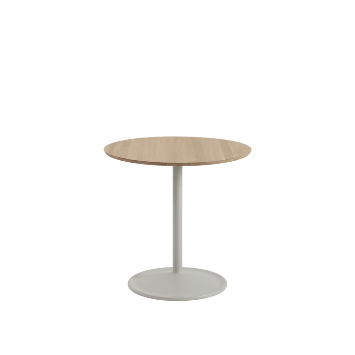 Soft Café Table - Round - Muuto Table + Task - Solid Oak/Grey - Low - HORNE