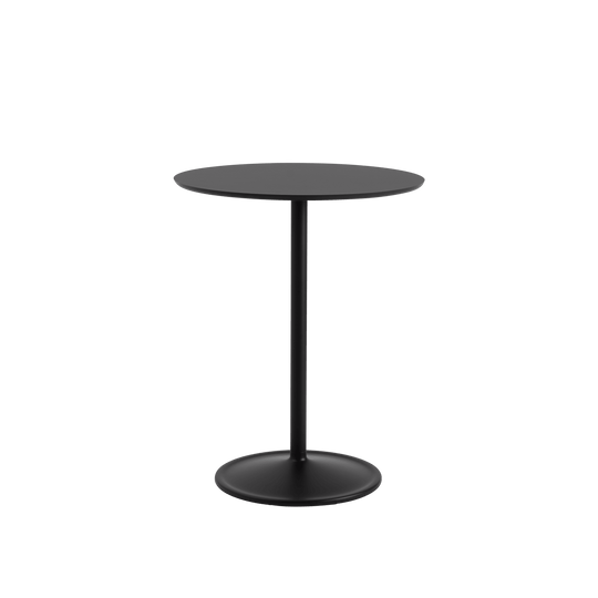 Soft Café Table - Round - Muuto Table + Task - Black Nanolaminate/Black - Medium - HORNE