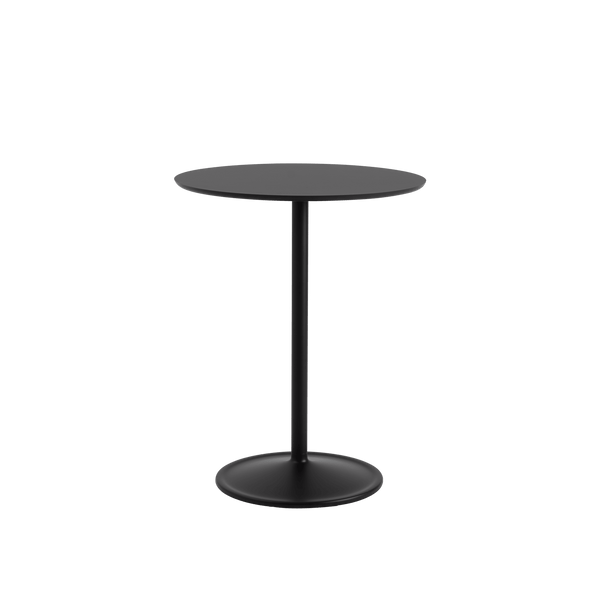 Soft Café Table - Round - Muuto Table + Task - Black Nanolaminate/Black - Medium - HORNE