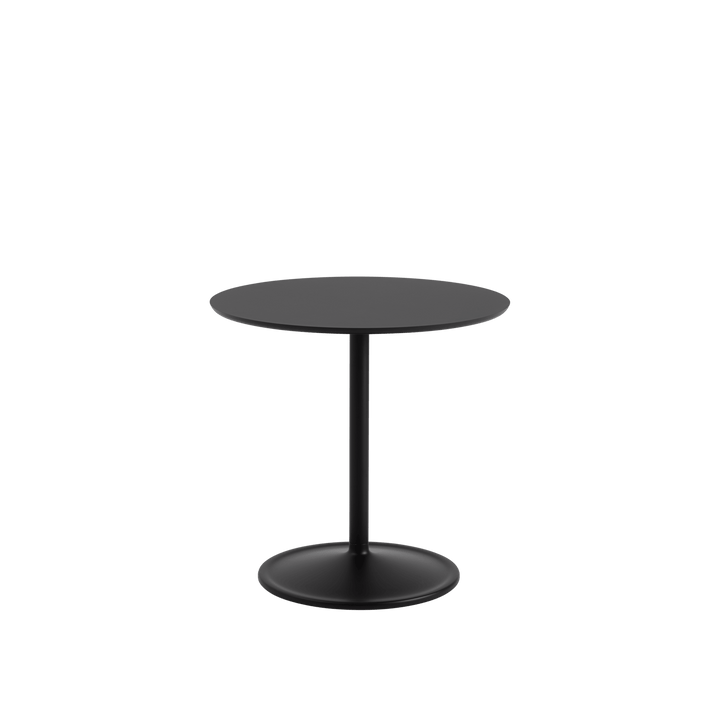Soft Café Table - Round - Muuto Table + Task - Black Nanolaminate/Black - Low - HORNE