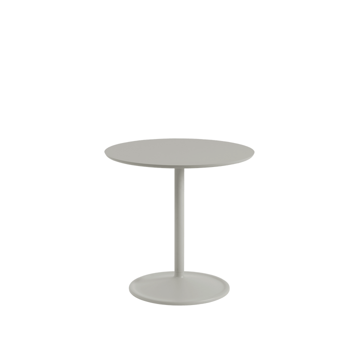 Soft Café Table - Round - Muuto Table + Task - Grey Linoleum/Grey - Low - HORNE