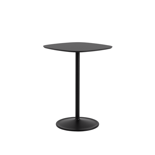 Soft Café Table - Square - Muuto Table + Task - Black Nanolaminate/Black - Medium - HORNE